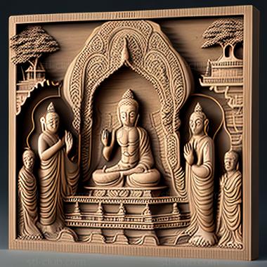 3D model Bodh Gaya (STL)